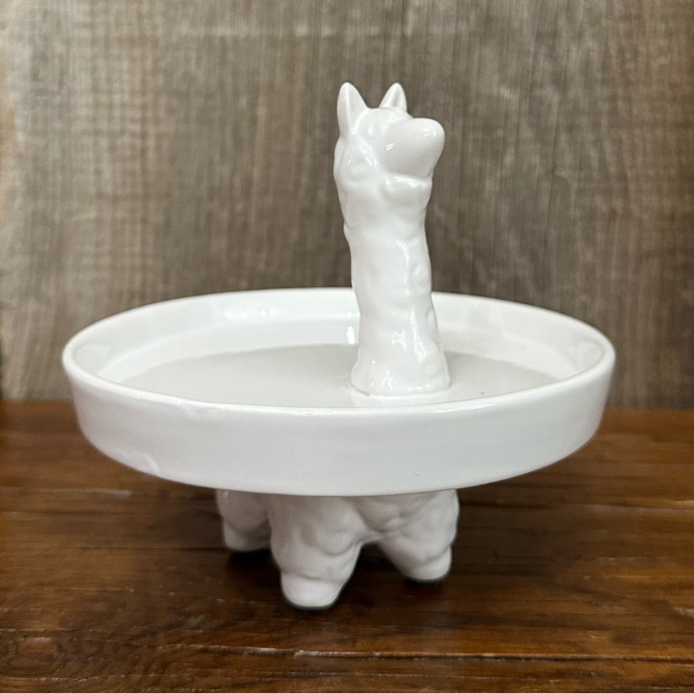 Llama Trinket Tray Home Decor Art Piece
